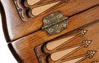 Carved Ornamental Braid / chess and backgammon set - full view