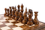 Carved Box Style chess set - detail of the carved border