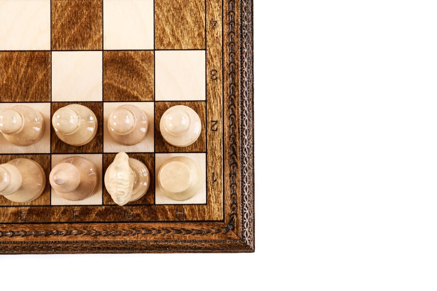 Wooden Carved Chess Set Box Style 30 cm | 11.8" - Unumperfectus