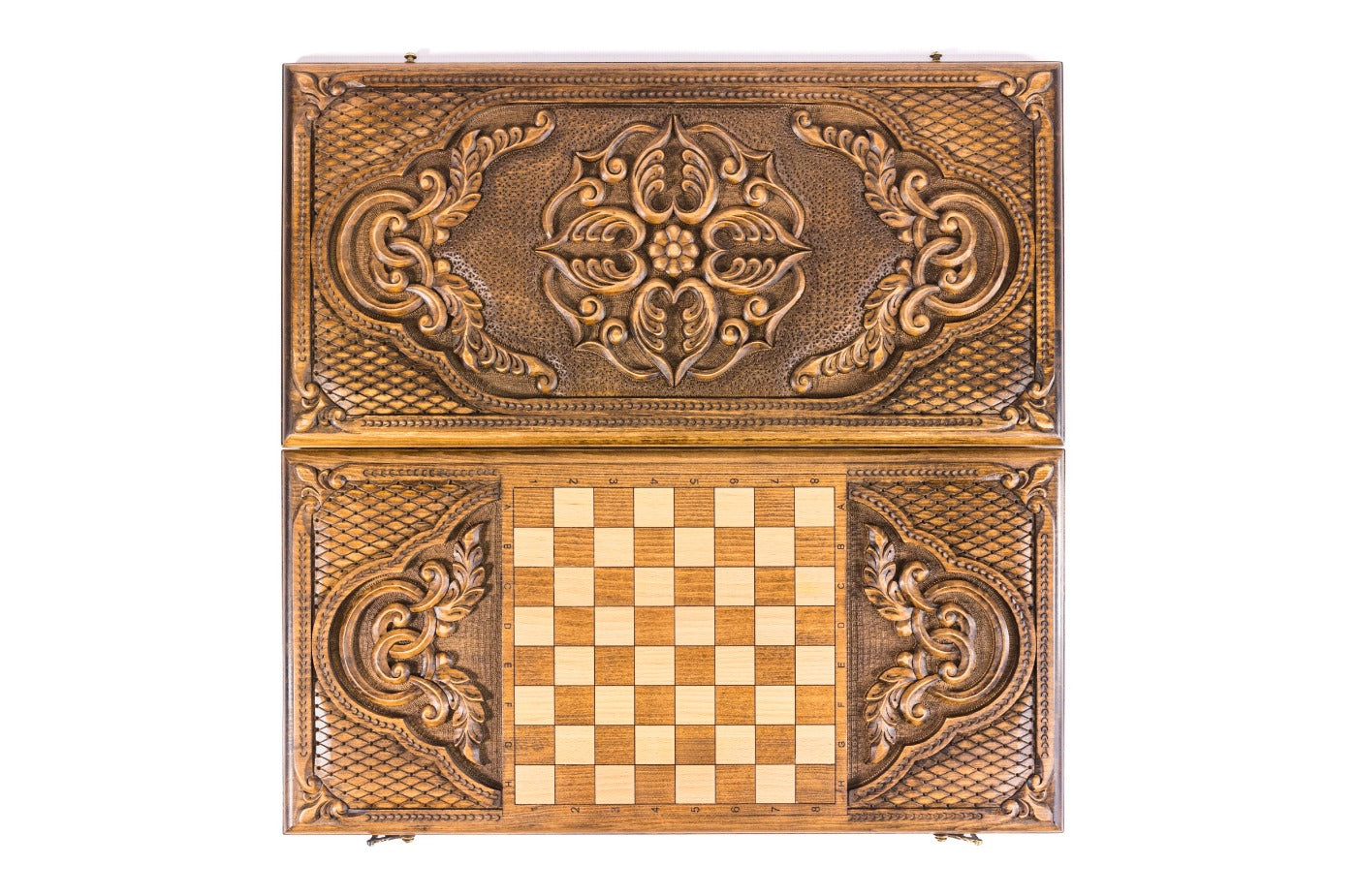 Ornamental Backgammon Classic – Luxury Wooden Backgammon Board - Unumperfectus
