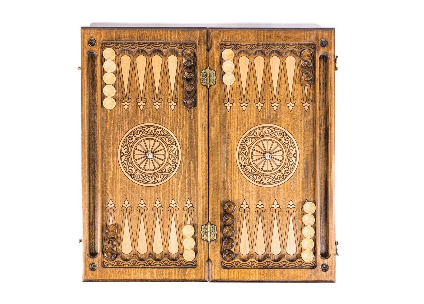 Ornamental Backgammon Classic – Luxury Wooden Backgammon Board - Unumperfectus