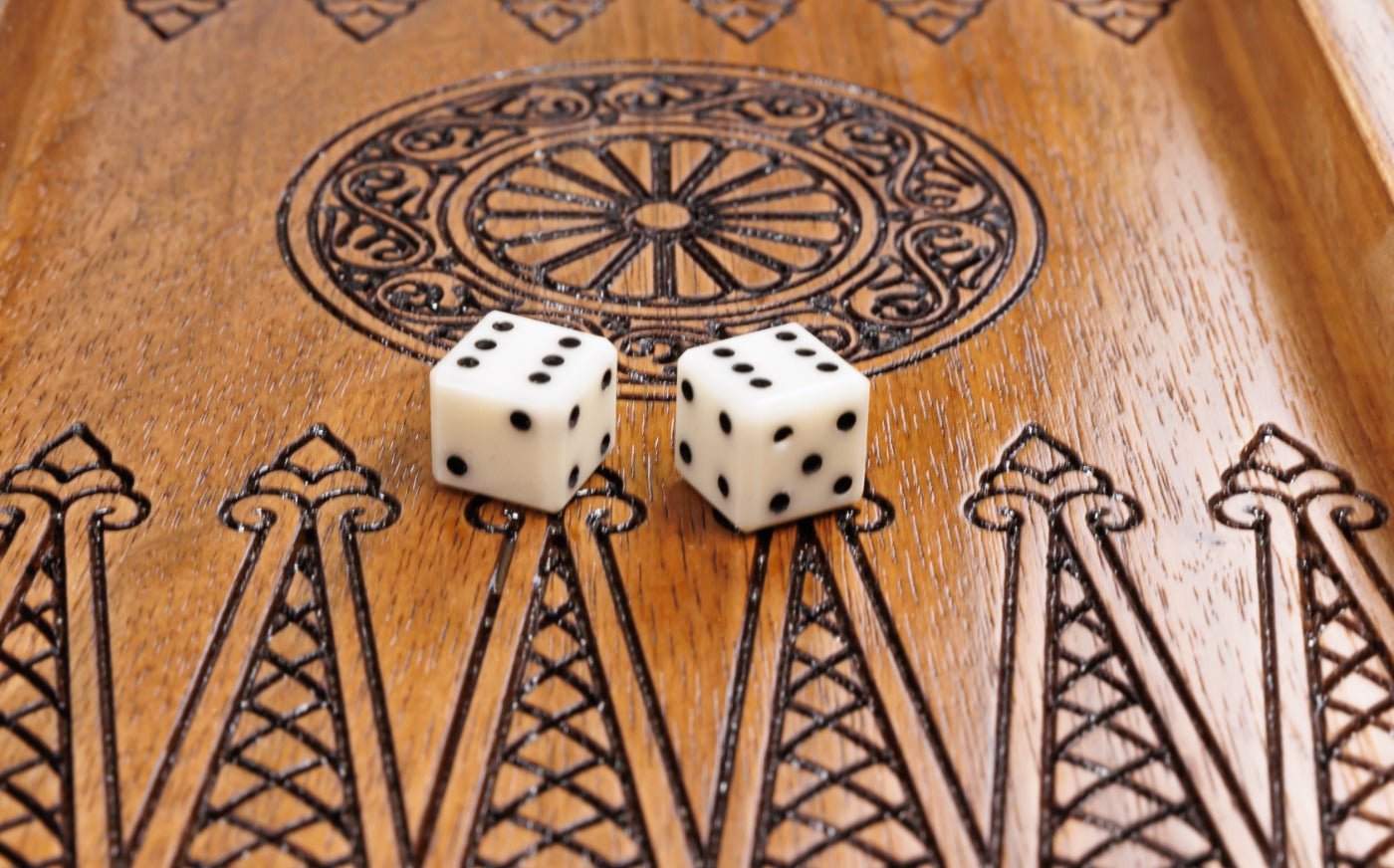 Wooden Carved Chess Board & Backgammon 40 cm | 15.6" - Unumperfectus