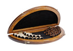 Premium artisan chess set modern circular wooden craftsmanship