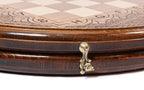 Carved Circular chess set - side profile of the board