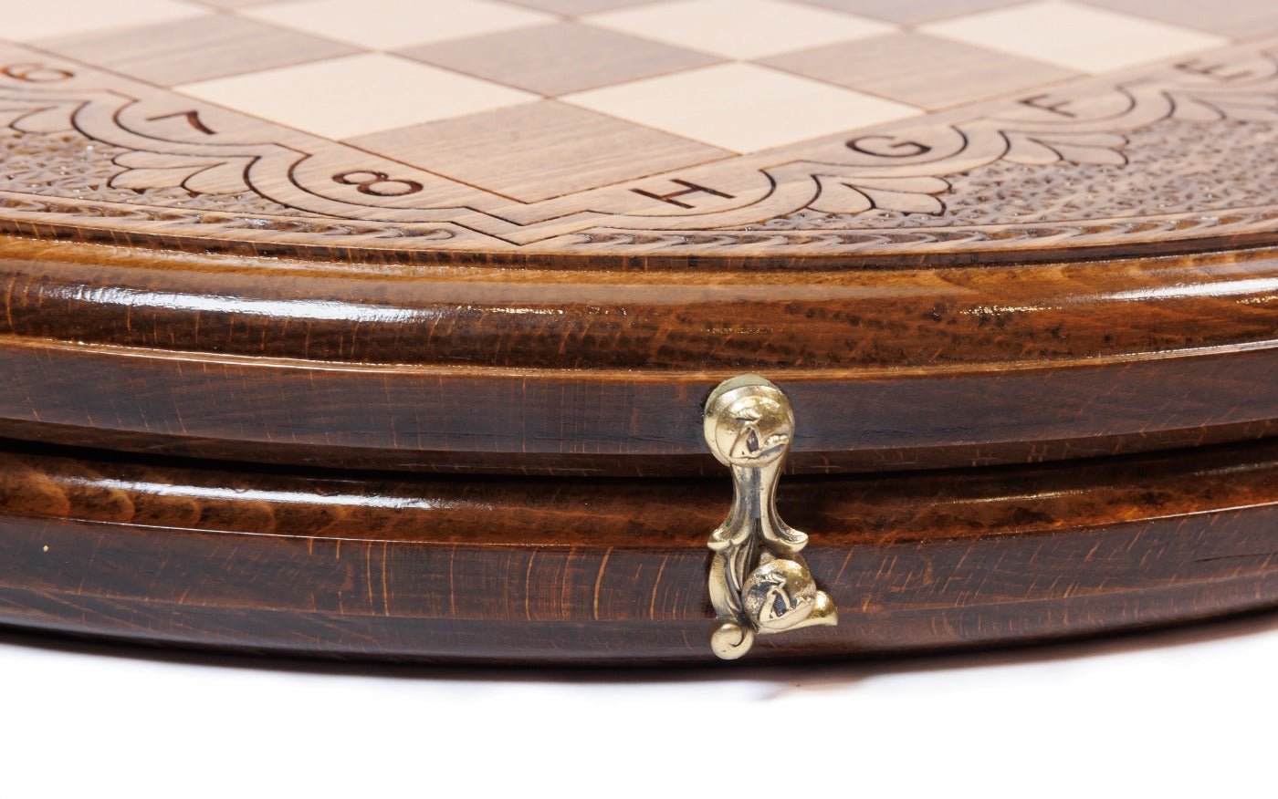 Wooden Carved Chess Set Circular 50 cm | 19.7" - Unumperfectus