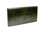 Luxury backgammon board green themed wooden elegant style
