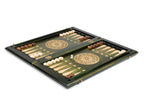 Premium handcrafted wooden backgammon board classic green finish