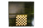 Classic Green backgammon board in wood by Hrachya Ohanyan