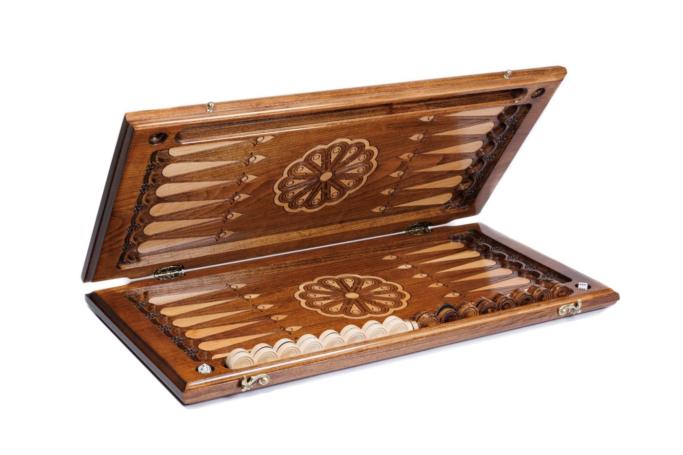 Wooden Backgammon Board Coat of Arms of Russian Federation 23.6" | 60 cm - Unumperfectus