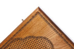 Coat of Arms of Russian Federation backgammon board - angled view