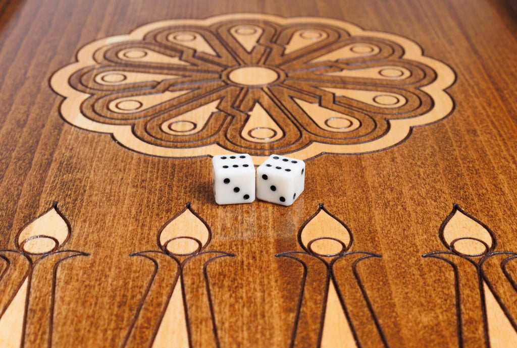 Wooden Backgammon Board Coat of Arms of Russian Federation 23.6" | 60 cm - Unumperfectus