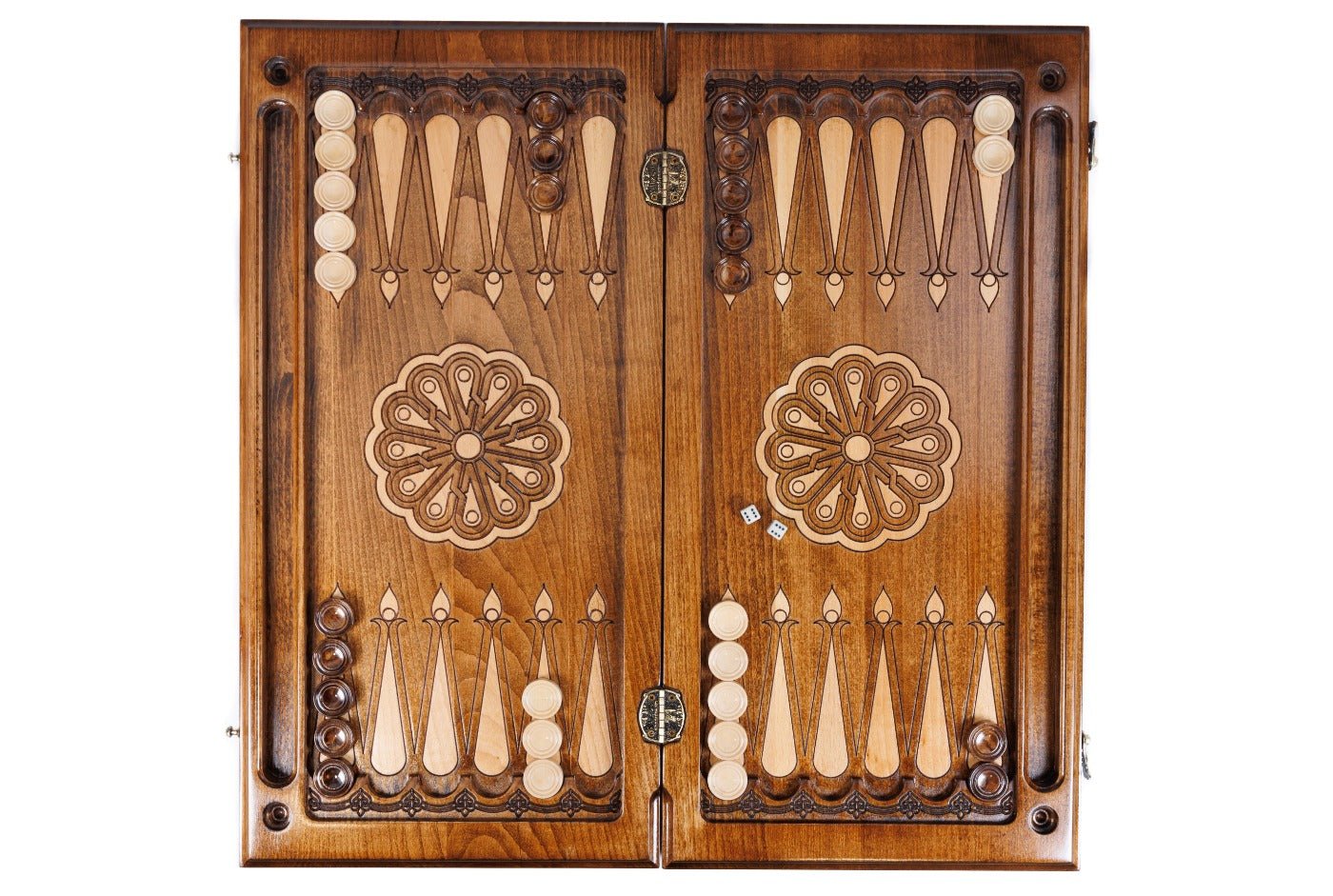 Wooden Backgammon Board Coat of Arms of Russian Federation 23.6" | 60 cm - Unumperfectus