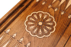 Coat of Arms of Russian Federation backgammon board - close-up of the playing surface
