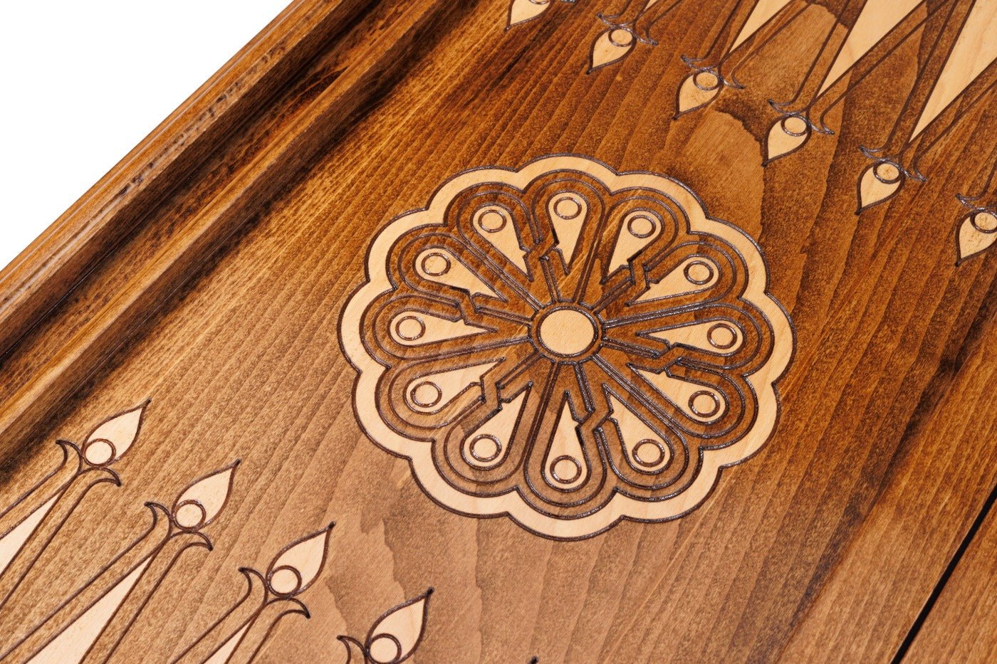Wooden Backgammon Board Coat of Arms of Russian Federation 23.6" | 60 cm - Unumperfectus