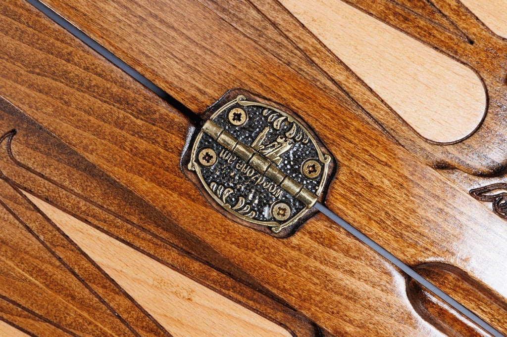 Wooden Backgammon Board Coat of Arms of Russian Federation 23.6" | 60 cm - Unumperfectus