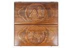 Artsakh Gandzasar Monastery backgammon board in wood by Hrachya Ohanyan