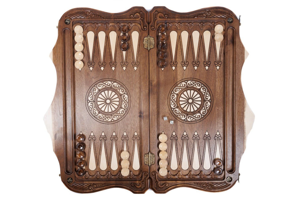 Backgammon Board - “Anush” With Incrustation - Unumperfectus