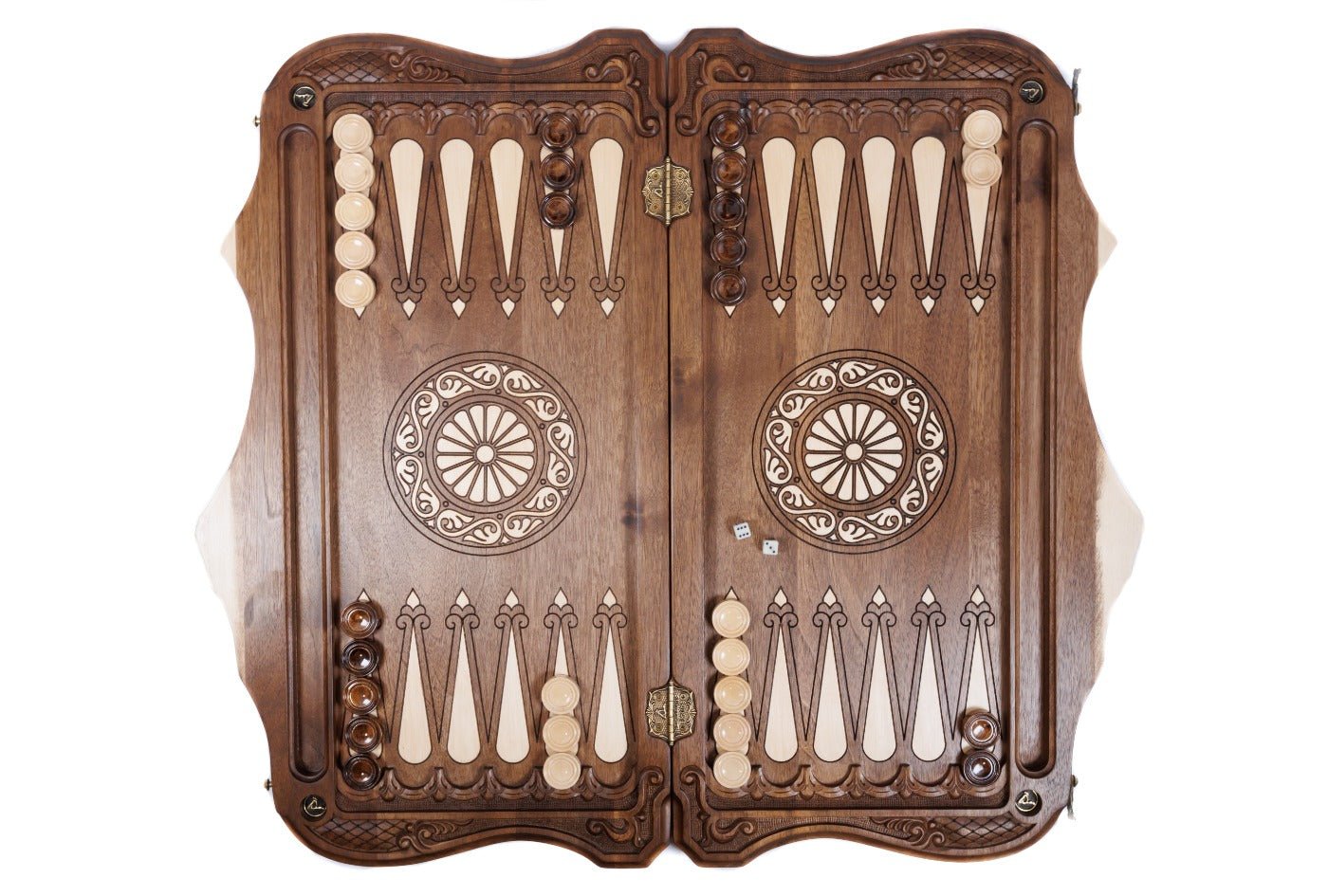 Backgammon Board - “Anush” With Incrustation - Unumperfectus