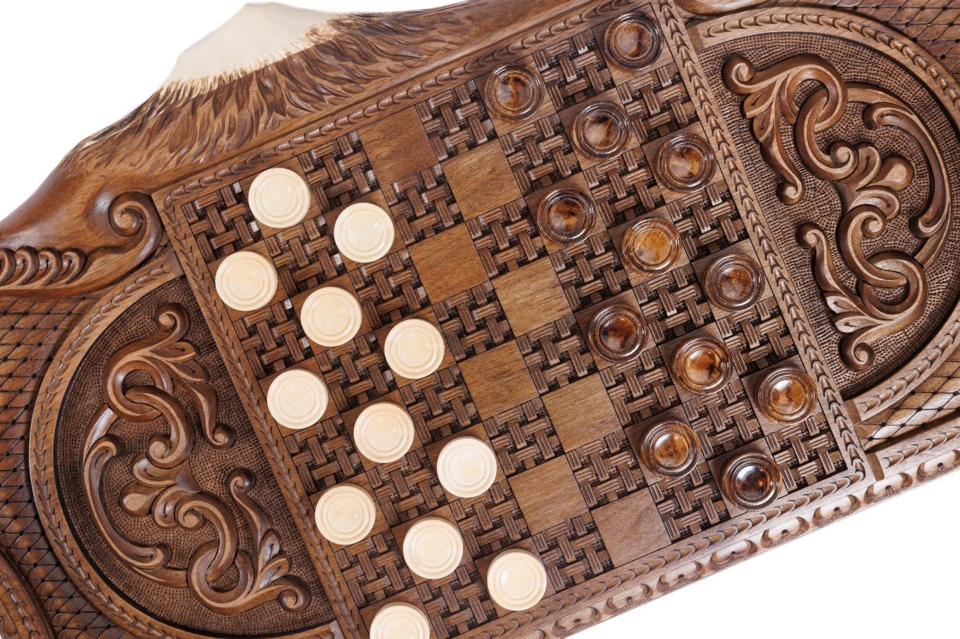 Backgammon Board - “Anush” With Incrustation - Unumperfectus