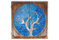 Epoxy trees wooden backgammon board handcrafted luxury design