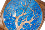 Luxury backgammon board tree inspired epoxy artistic wood finish