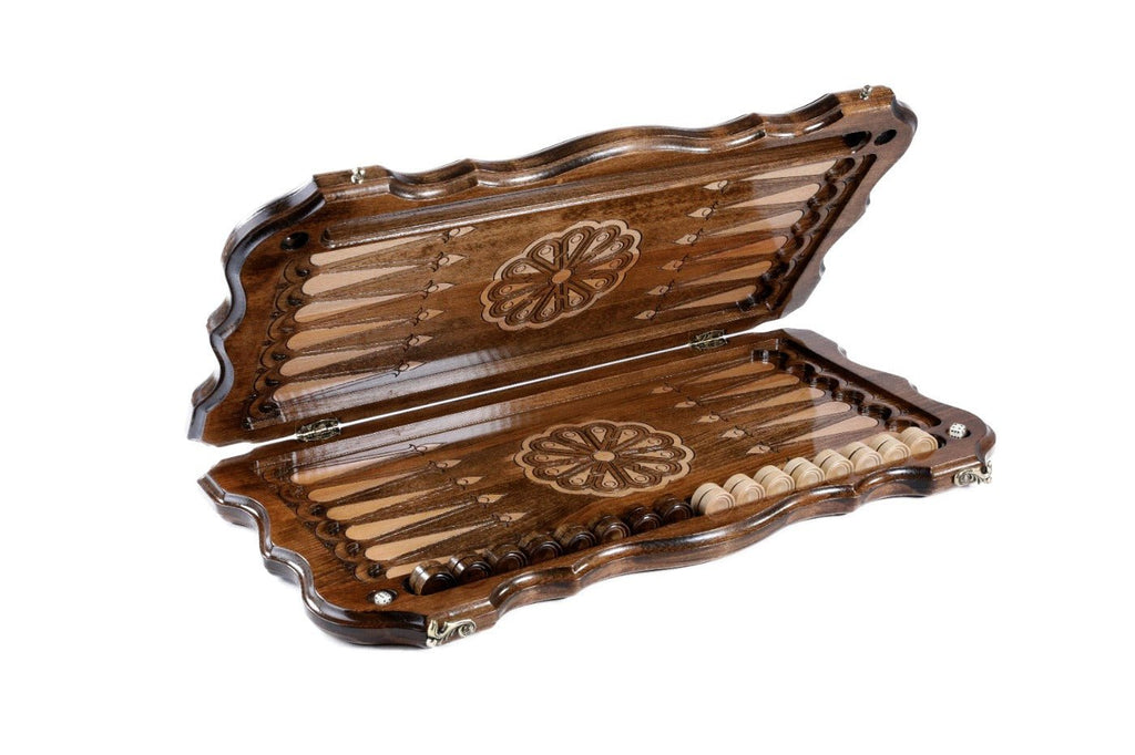 Wooden Classical Two-Sided Backgammon Board Ornamental 23.6" | 60 cm - Unumperfectus