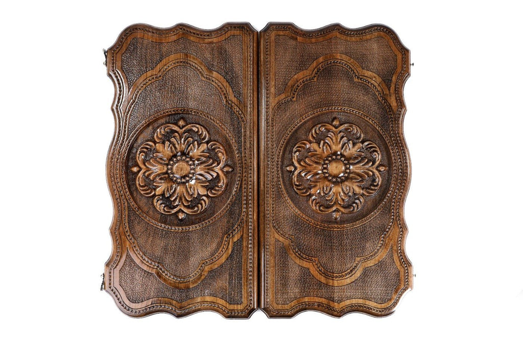 Wooden Classical Two-Sided Backgammon Board Ornamental 23.6" | 60 cm - Unumperfectus