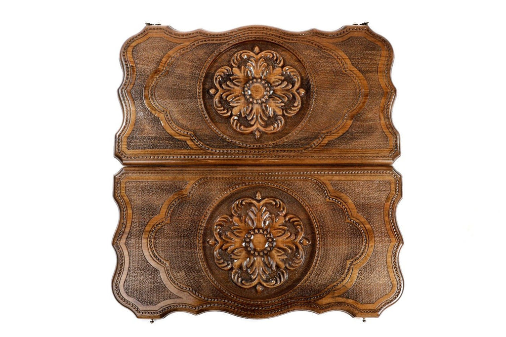 Wooden Classical Two-Sided Backgammon Board Ornamental 23.6" | 60 cm - Unumperfectus