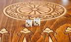 Ararat backgammon board - hand-carved detail shot