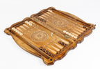 Premium handcrafted wooden backgammon board eagle epoxy artistic style