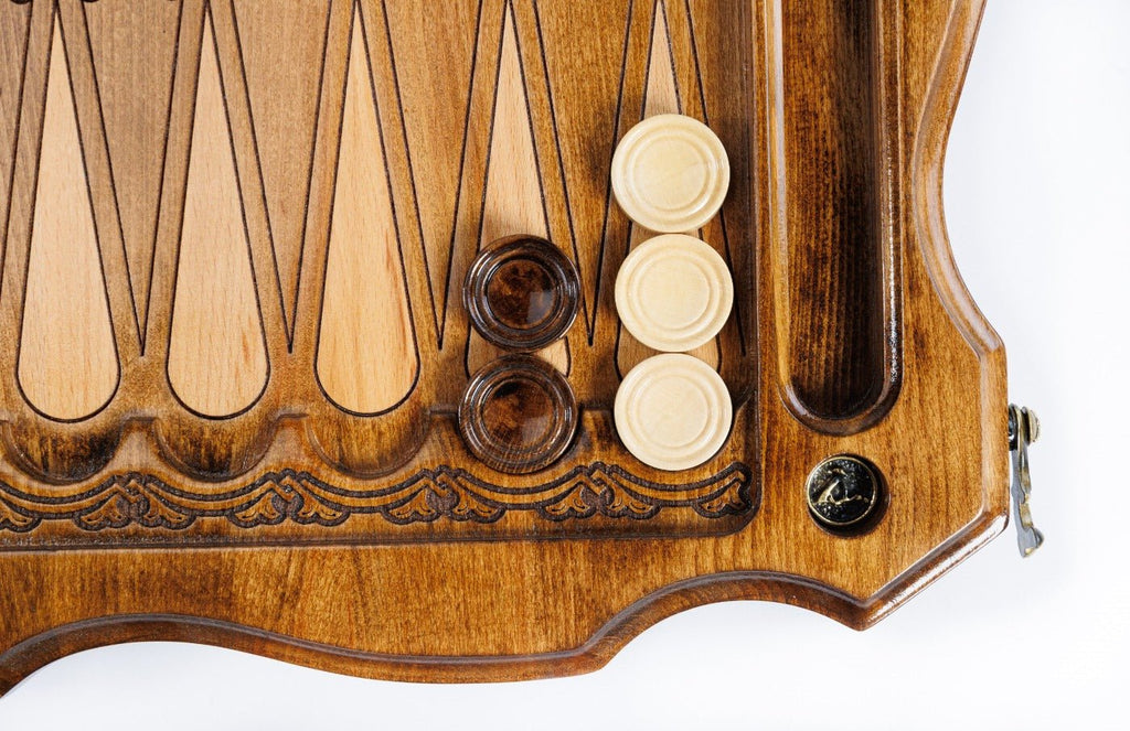 Backgammon Board - Eagle With Sky Blue Epoxy - Unumperfectus