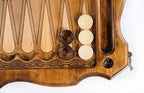 Eagle Sky Blue Epoxy backgammon board - angled view