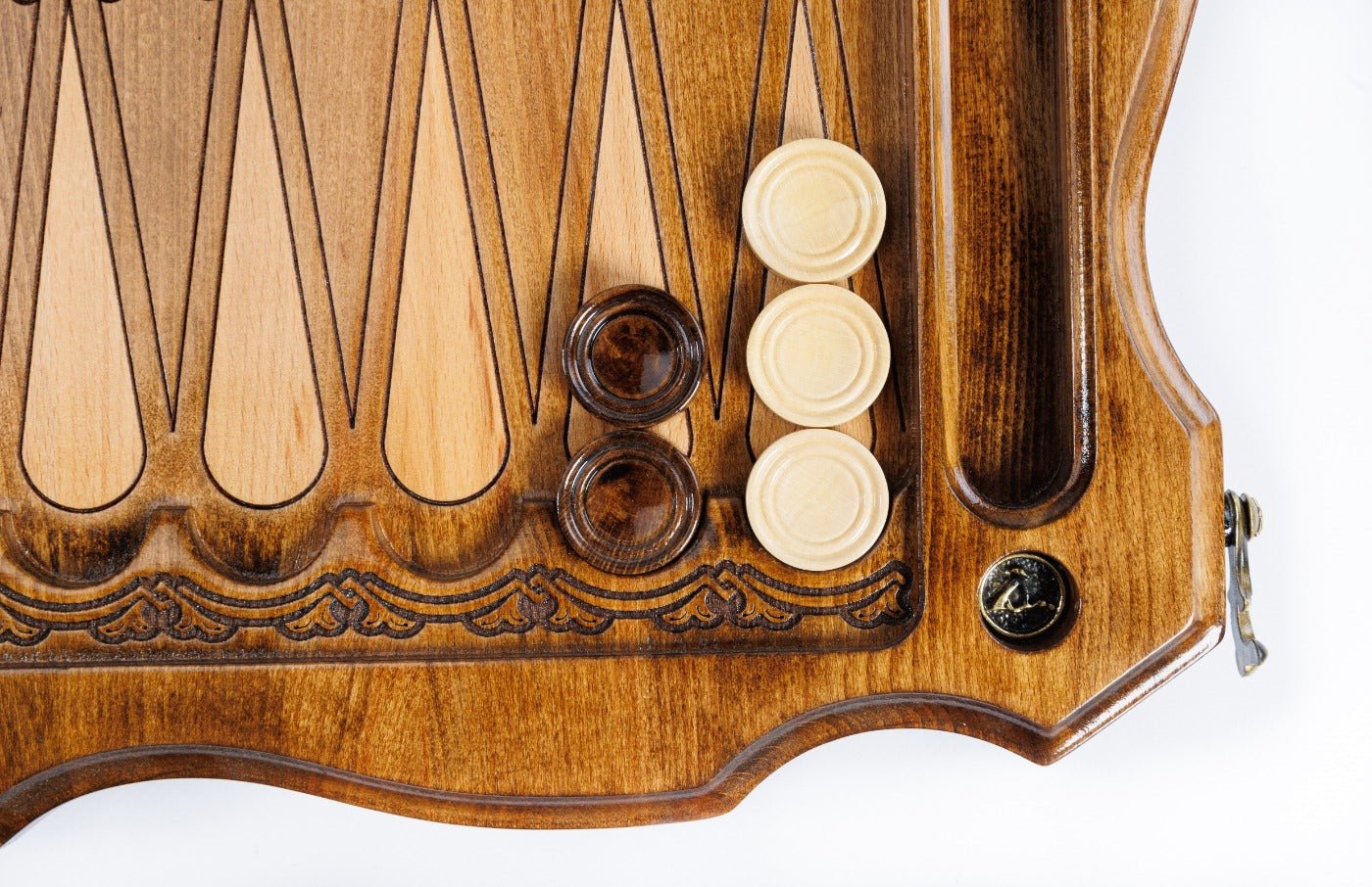 Backgammon Board - Eagle With Sky Blue Epoxy - Unumperfectus