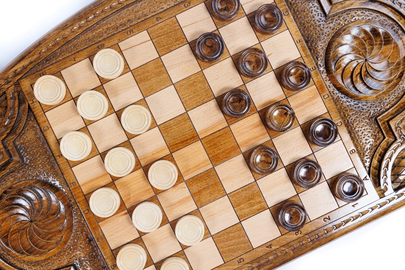 Backgammon Board - Eagle With Sky Blue Epoxy - Unumperfectus