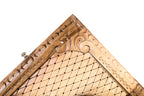 Coat of Arms of Armenia Epoxy Braid Motif backgammon board - corner detail of the board