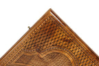 Deer Epoxy backgammon board - detail of the wood grain and finish