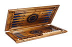 Deer Epoxy backgammon board - close-up of the carved design
