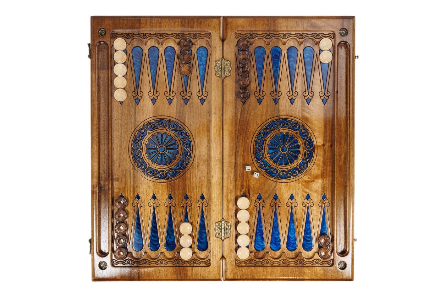 Backgammon Board - Deer With Epoxy - Unumperfectus