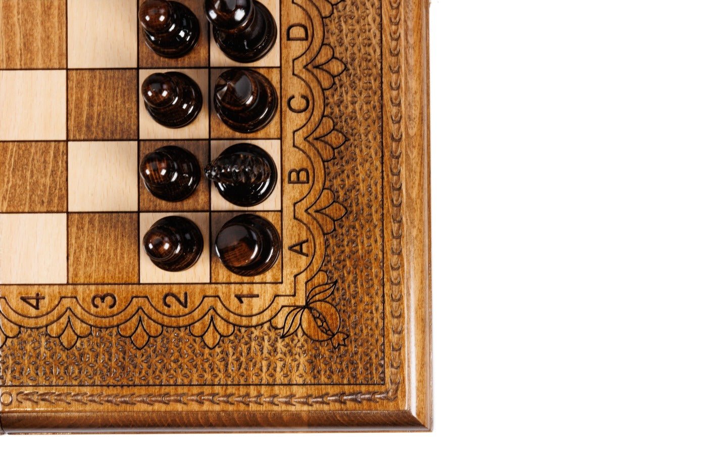 Classical Carved Wooden Chess Set & Backgammon 40 cm | 15.6" - Unumperfectus