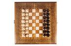 Classical Carved chess and backgammon set - board surface detail