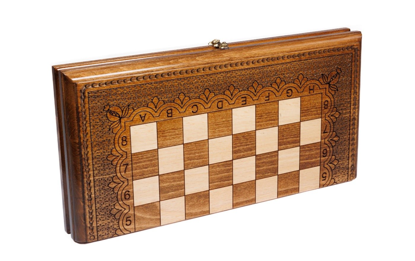 Classical Carved Wooden Chess Set & Backgammon 40 cm | 15.6" - Unumperfectus