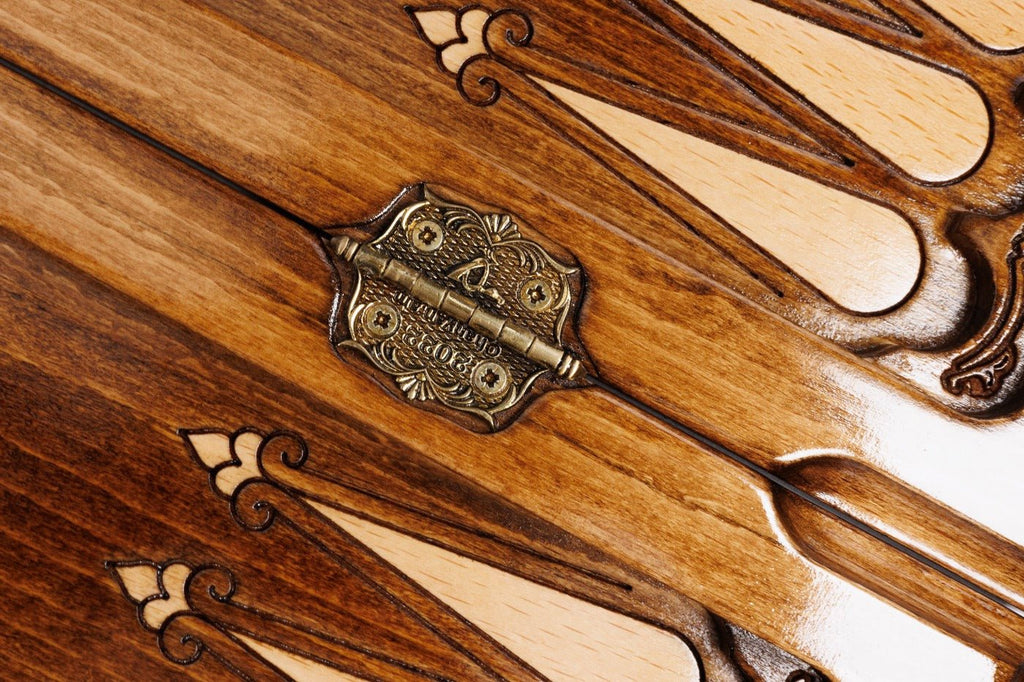 Classical Carved Wooden Chess Set & Backgammon 40 cm | 15.6" - Unumperfectus