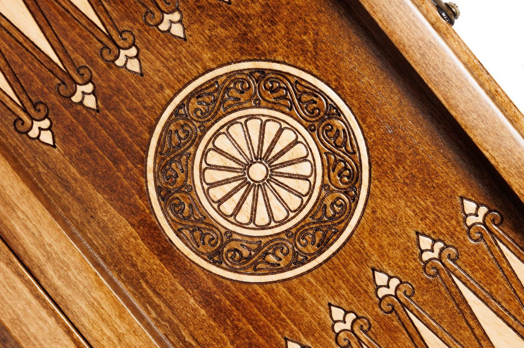 Classical Carved Wooden Chess Set & Backgammon 40 cm | 15.6" - Unumperfectus