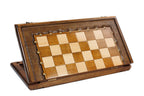 Carved chess and backgammon set in wood by Hrachya Ohanyan