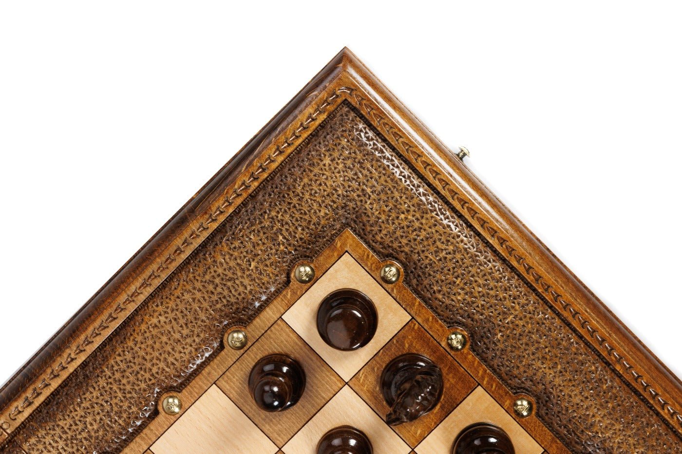 Wooden Carved Chess Board & Backgammon 60 cm | 23.6" - Unumperfectus