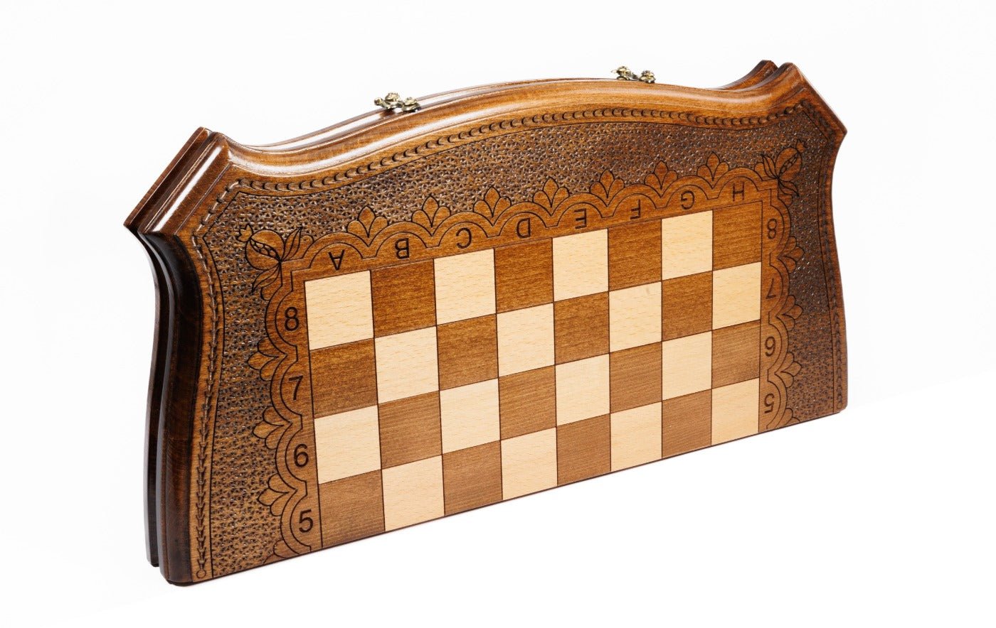 Wooden Carved Chess & Backgammon 50 cm | 19.7" - Unumperfectus