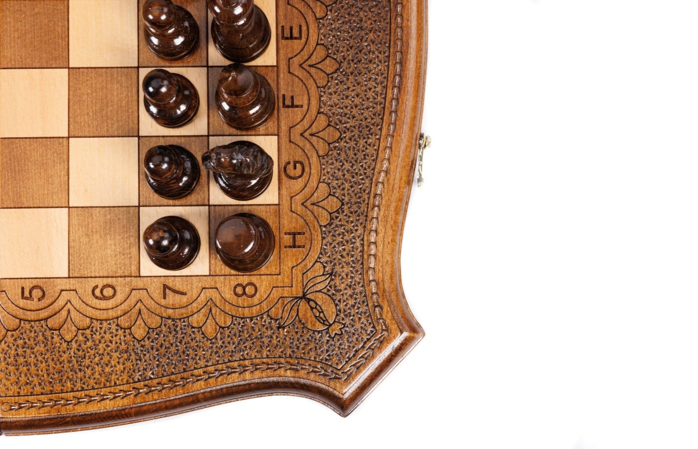 Wooden Carved Chess & Backgammon 50 cm | 19.7" - Unumperfectus