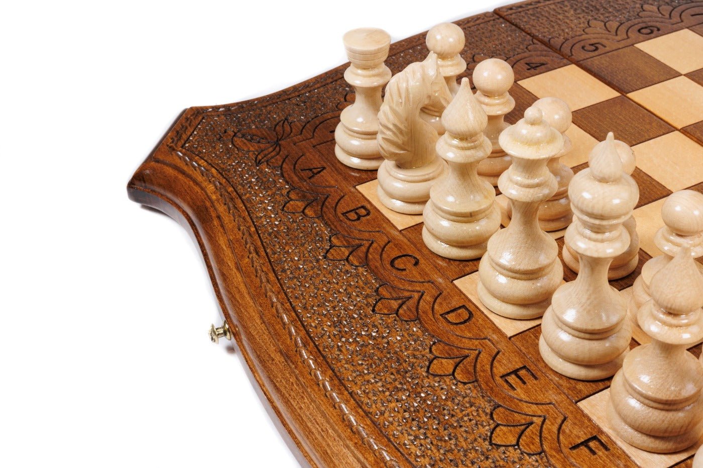 Wooden Carved Chess & Backgammon 50 cm | 19.7" - Unumperfectus