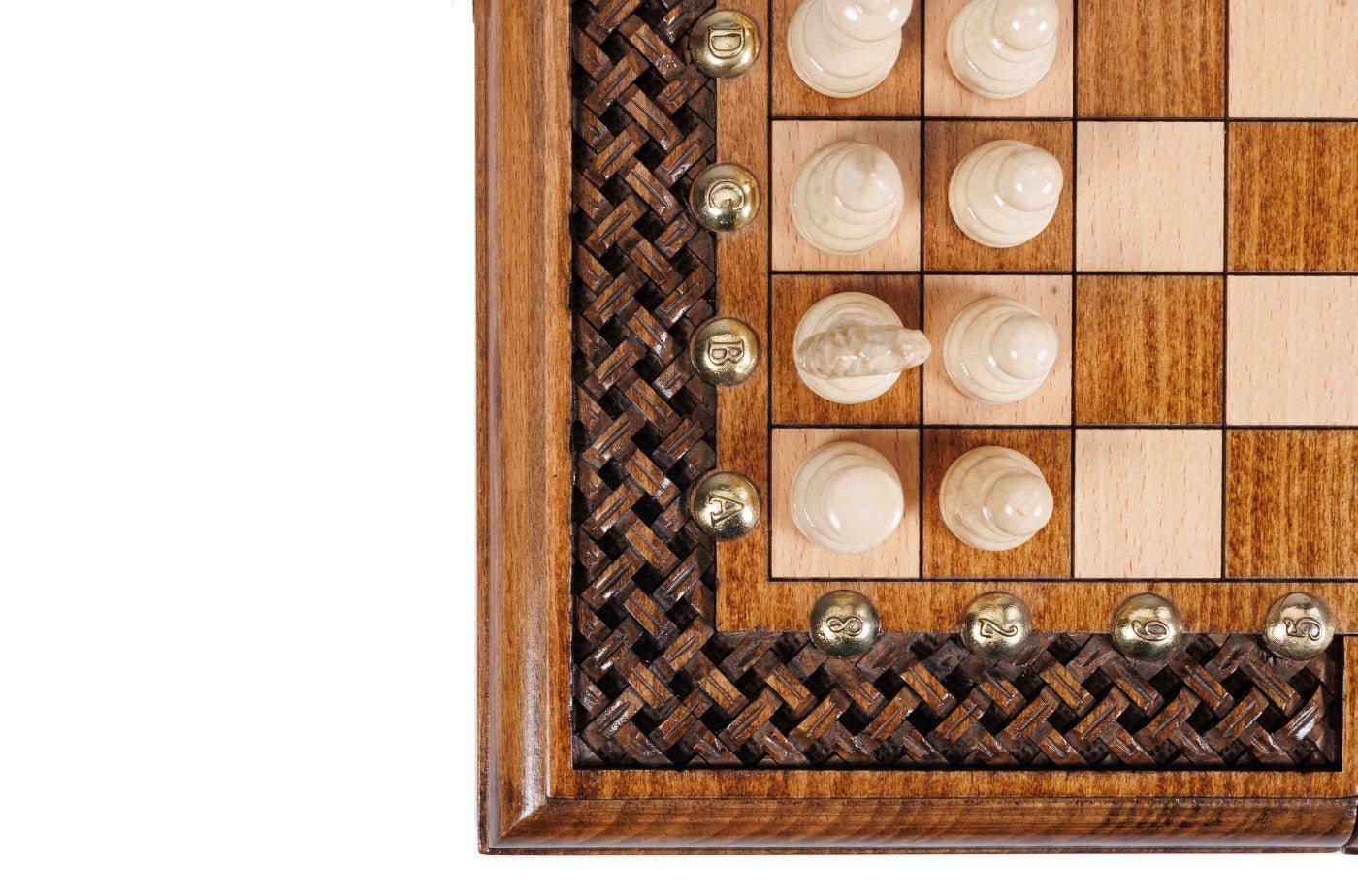 Wooden Carved Chess Set & Backgammon 30 cm | 11.8" - Unumperfectus