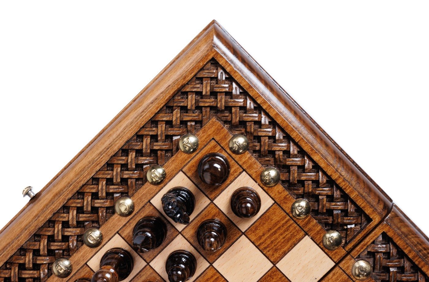 Wooden Carved Chess Set & Backgammon 30 cm | 11.8" - Unumperfectus